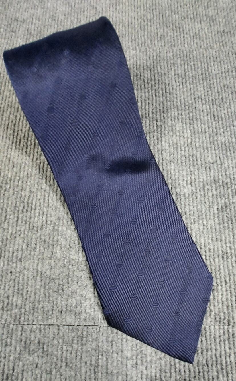 Brooks Brothers Makers Navy Blue Pure Silk Tie Woven In England Made In USA